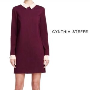 Cynthia Steffe “Alabama” Ponte Knit dress Maroon